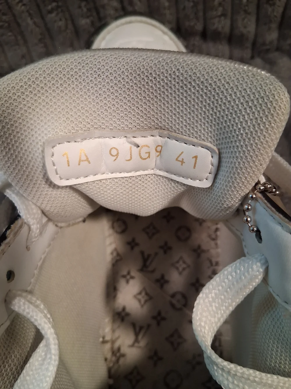 Louis Vuitton Monogram Accent White & Black Sneakers - Picture 7 of 7